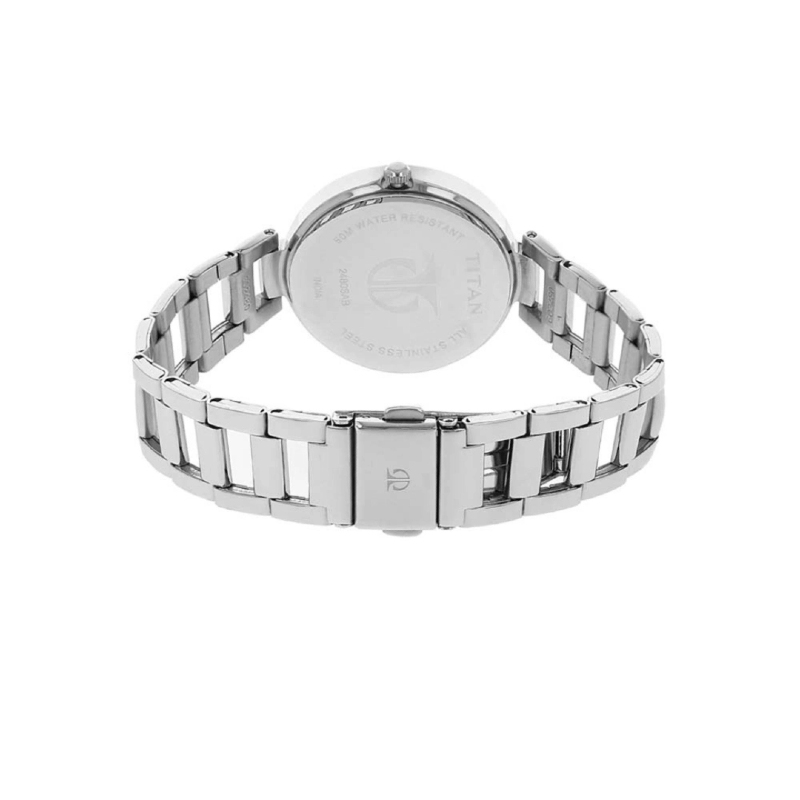 Picture of Titan 2480Sm02 Workwear Quartz Analog Black Dial Silver Stainless Steel Strap