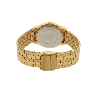 Picture of Titan 1648Ym04 Men'S Watch Karishma Collection Analog, Silver Dial Gold Stainle