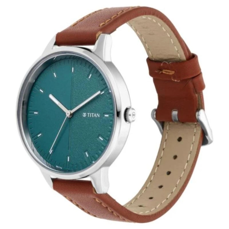 Picture of Titan N Women'S Women'S Precision Simplicity Watch: Gray Gradient Dial With Leather Strap (2648Sl01)