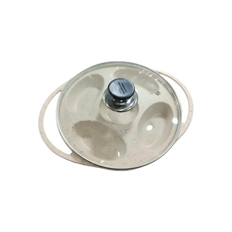 Picture of Marble Coated Nonstic Aluminum Die Casting Pitha Or Cake Pan With Glass Lid - BB-6681