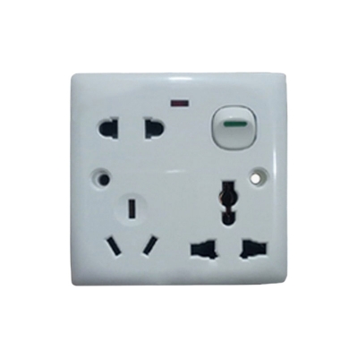 Picture of 5 Pin Multi Function Universal Wall Switch Socket - Universal Socket