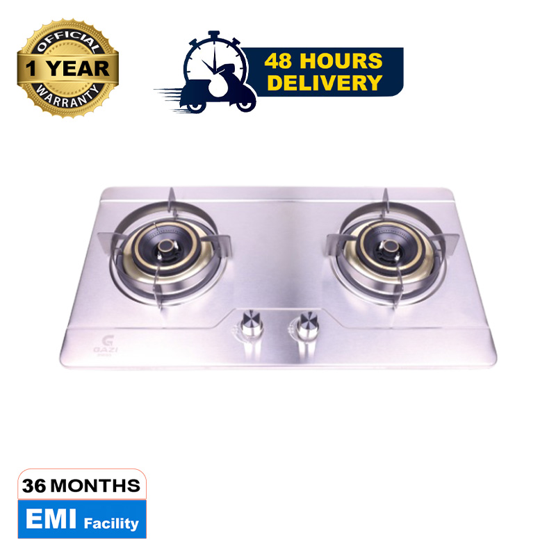 Picture of Gazi Smiss Gas Stove Double Burner Stainless Steel P-320C