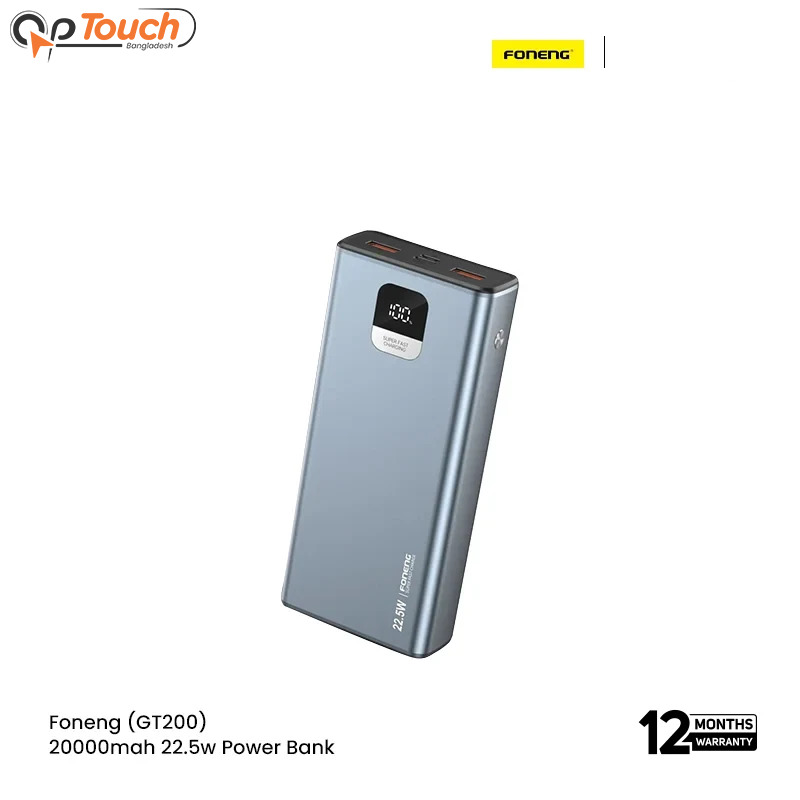 Picture of Foneng Power Bank PD 22.5W LED Display, 20,000 mAh GT200