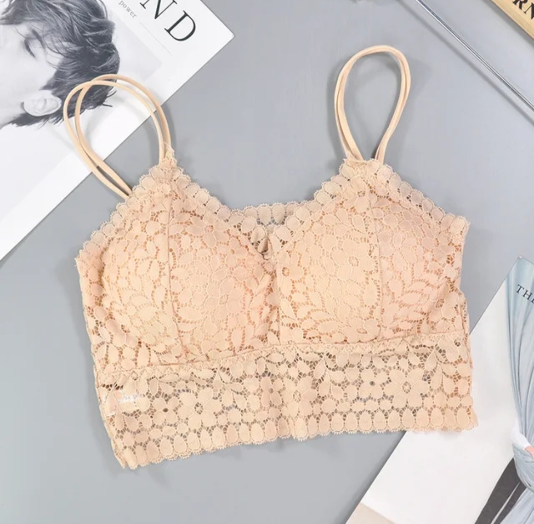 Picture of Padded Push Up Lace Tube Strapless Bra For Women Free Size bra (One Piece)