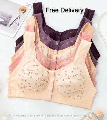 Picture of Imported Printed Front Button Soft Cotton sports Bra For New Born Baby Feeding(One Piece)