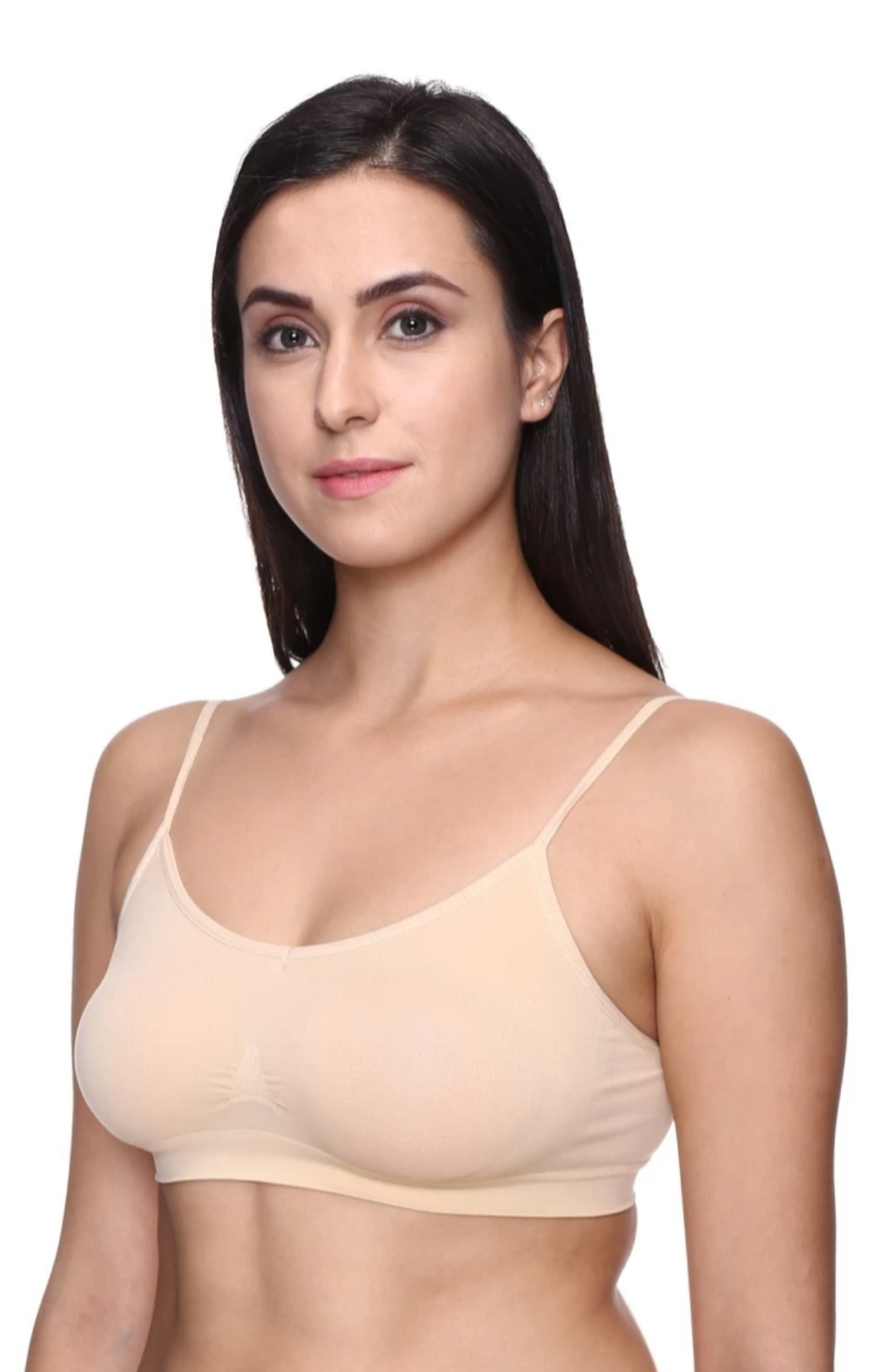 Picture of Imported Stretch Cotton Slim Strap Comfortable Tube Bra for Women - One Piece