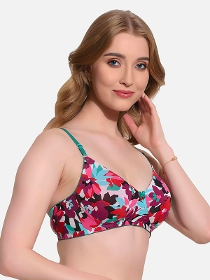 Picture of 1 Piece Printed Adjustable strap  bra Foam bra padded bra comfortable bra stylish bra for Women(Any 1 color)