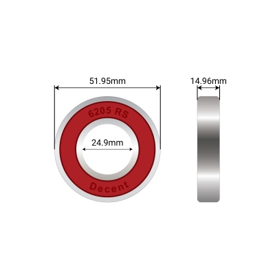 Picture of Decent Bearing 6205-2RS