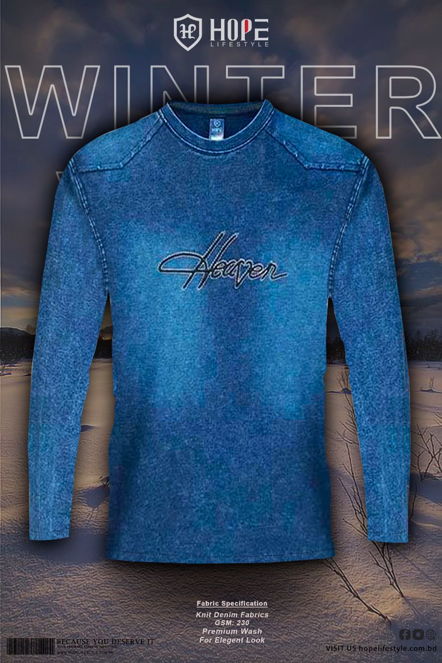 Picture of Hope Lifestyle Premium Knit Denim Full Sleeve T-shirt