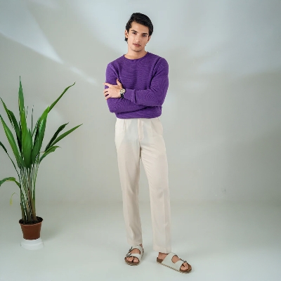 Picture of Bosphorus Picasso Waffled Crewneck Sweater