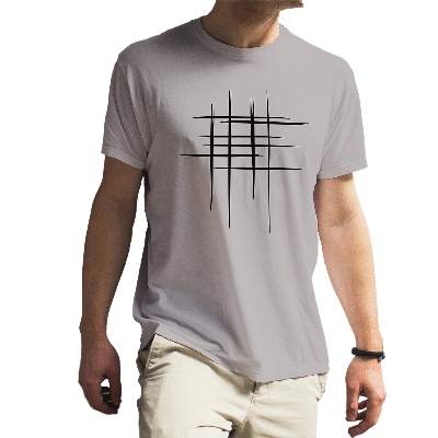 Picture of Trendy Half Sleeve T-Shirt For Men-Silver - T Shirt - T Shirt For Man