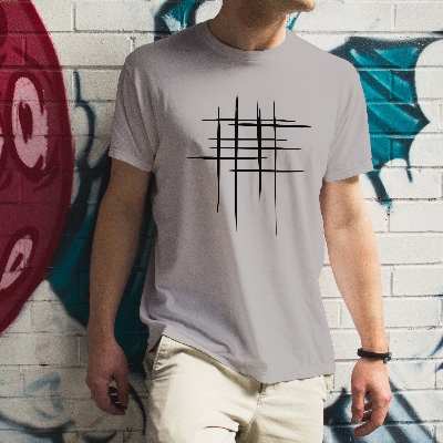 Picture of Trendy Half Sleeve T-Shirt For Men-Silver - T Shirt - T Shirt For Man