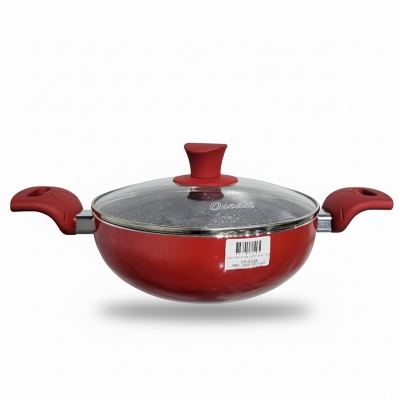 Picture of Non Stick Wok 24cm With Lid Red Color - ONW24R