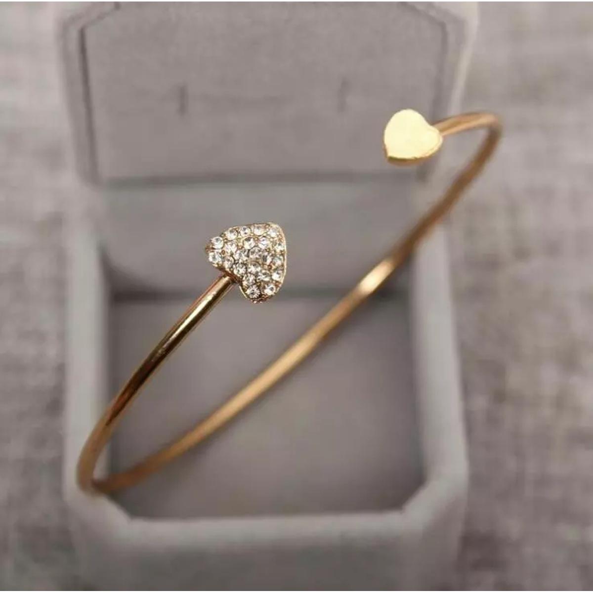 Picture of Bracelet Women Trendy Charm Cuff Bangle Girl Open Love Heart