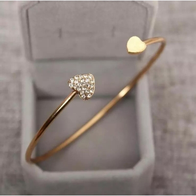 Picture of Bracelet Women Trendy Charm Cuff Bangle Girl Open Love Heart