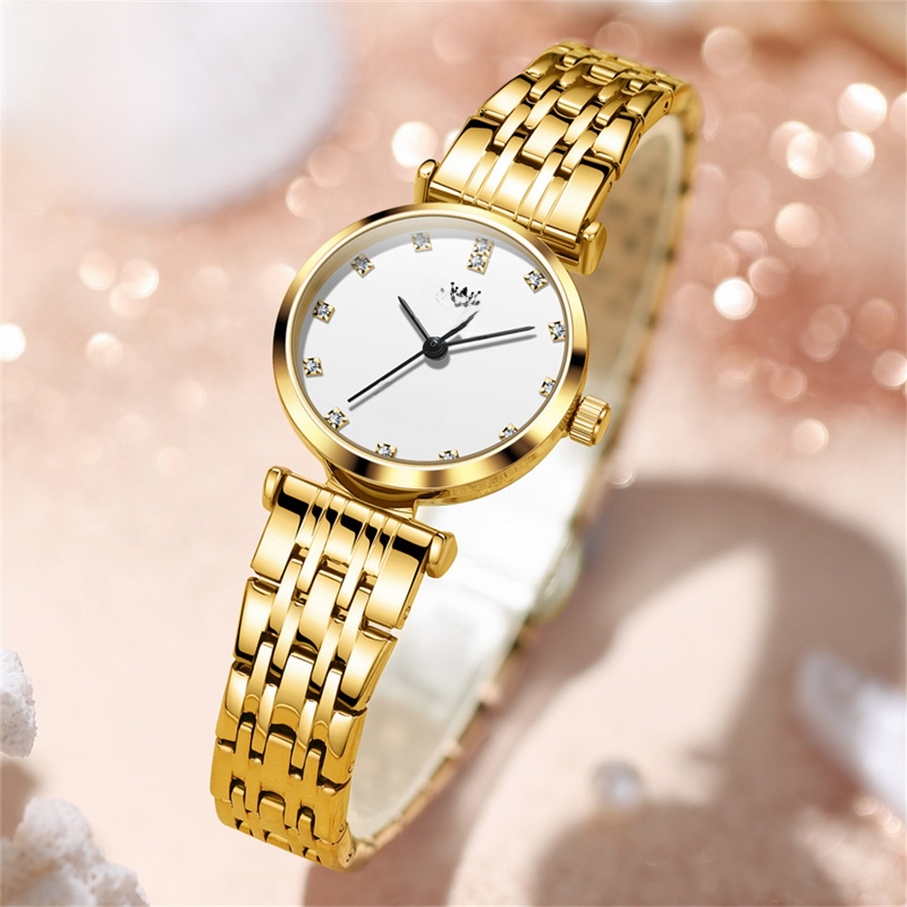 Picture of Olevs 5596 Luxury Elegant Women's Watch - Golden