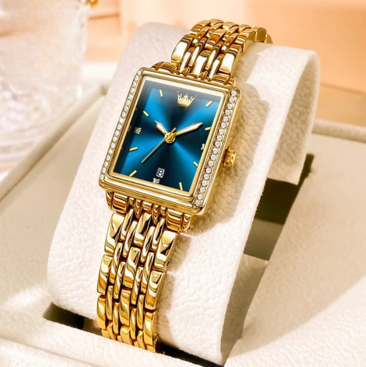 Picture of "Olevs 9995 Golden Stainless Steel Analog Wrist Watch For Women