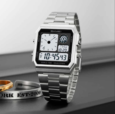 Picture of SKMEI 2353 Stainless Steel Back Water Resistant Watch 5 Alarm Luminous Wristwatch