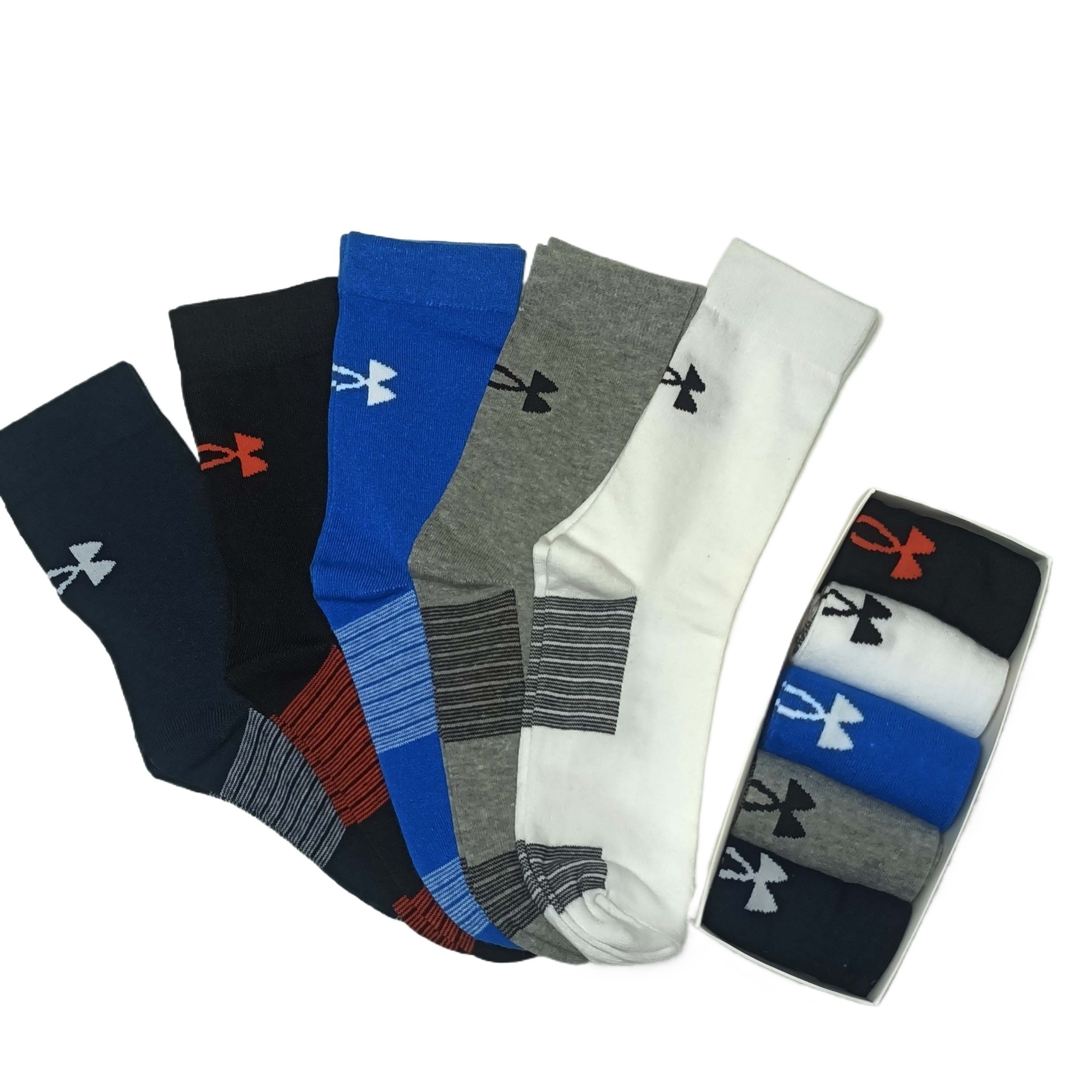 Picture of Premium Quality Men's Cotton Crew Socks Gift Box - 5 Pair Socks Box