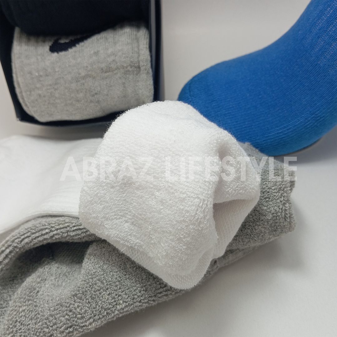 Picture of Superior Quality Footbed Terry Socks - Attractive 4 Colors Pair - Experience Comfort with Ribbed Cotton Crew Socks