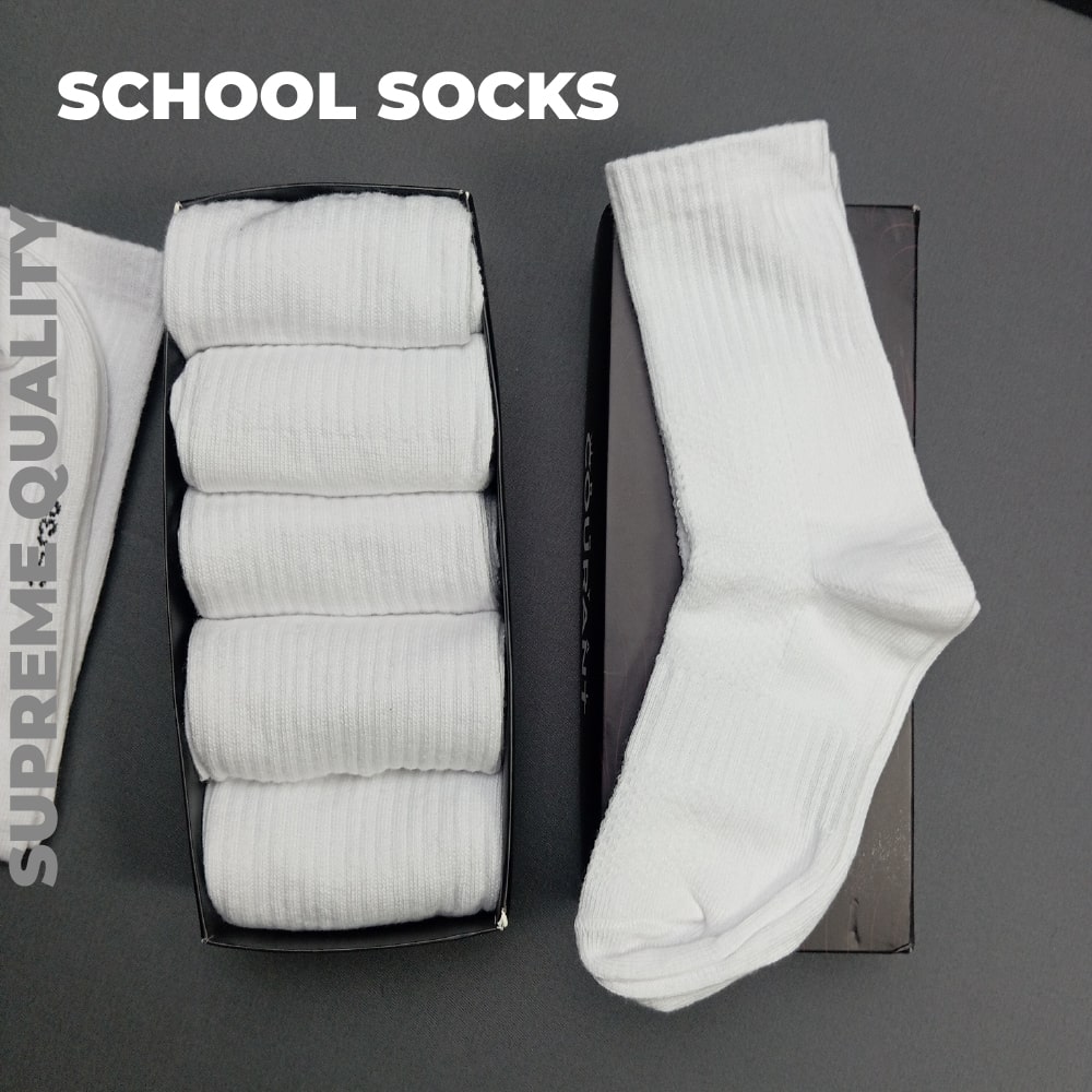Picture of School Socks-Premium Cotton-Superior Quality-Breathable-Unisex-5 Pair pack