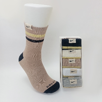 Picture of Everyday Plus Mid crew cotton Socks- Lurex Stripe - Luxury | Unisex | 5 pair | SPECIAL EDITION