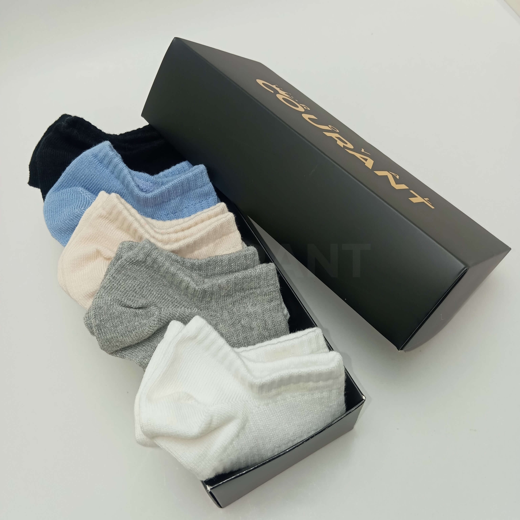 Picture of Casual Solid Mesh No Show Cotton Socks for men and women 5 Pairs - Summer Style