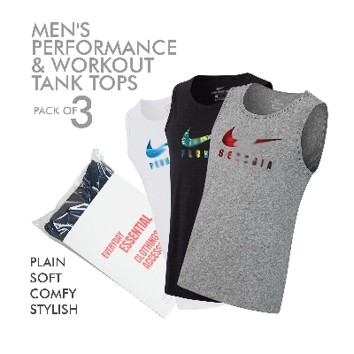 Picture of Men’s Futura Performance & Workout Tank Tops pack of 3- Sleeveless Vest, Undershirt