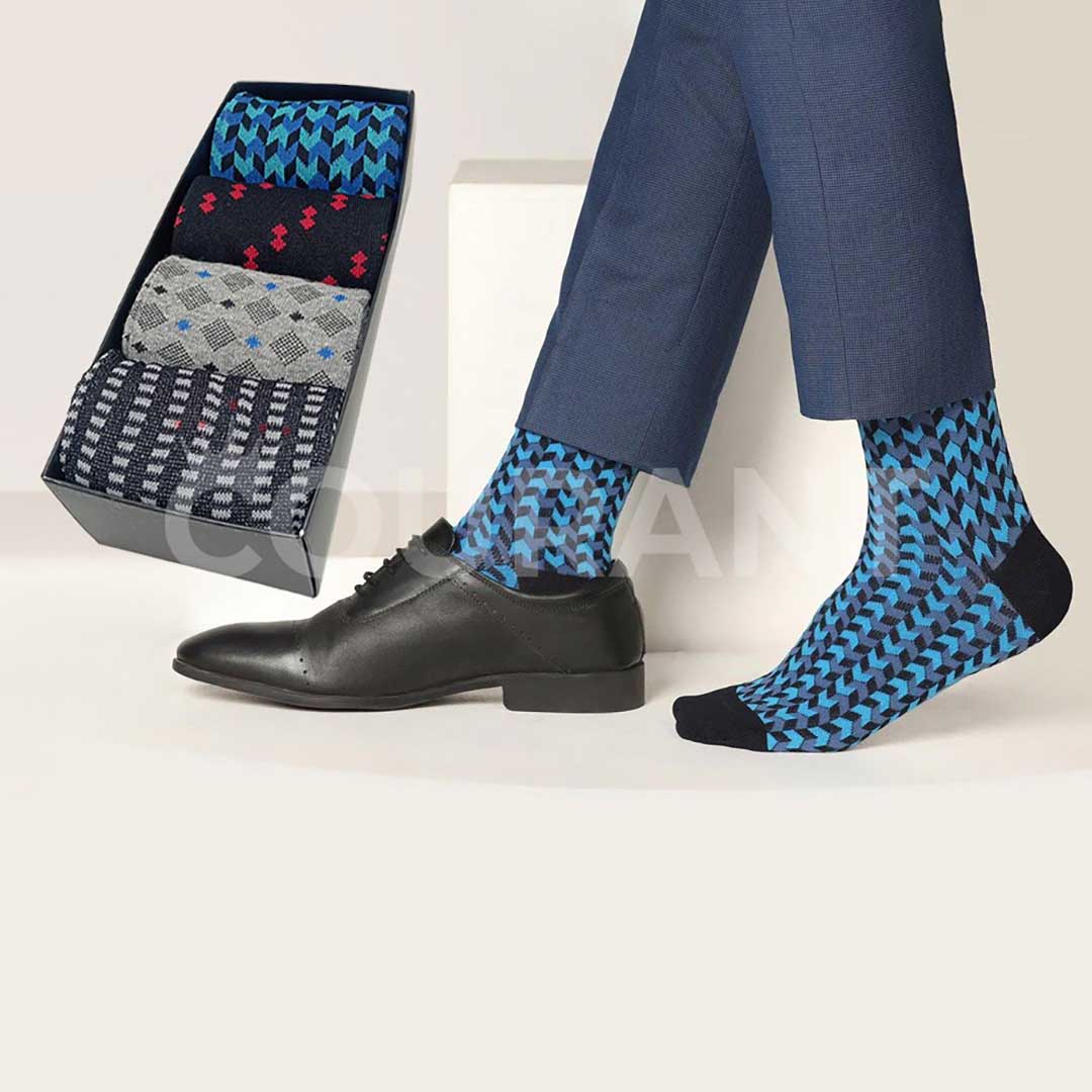 Picture of Luxury Dress Socks crafted precisely pack of 4- High Quality Premium Cotton