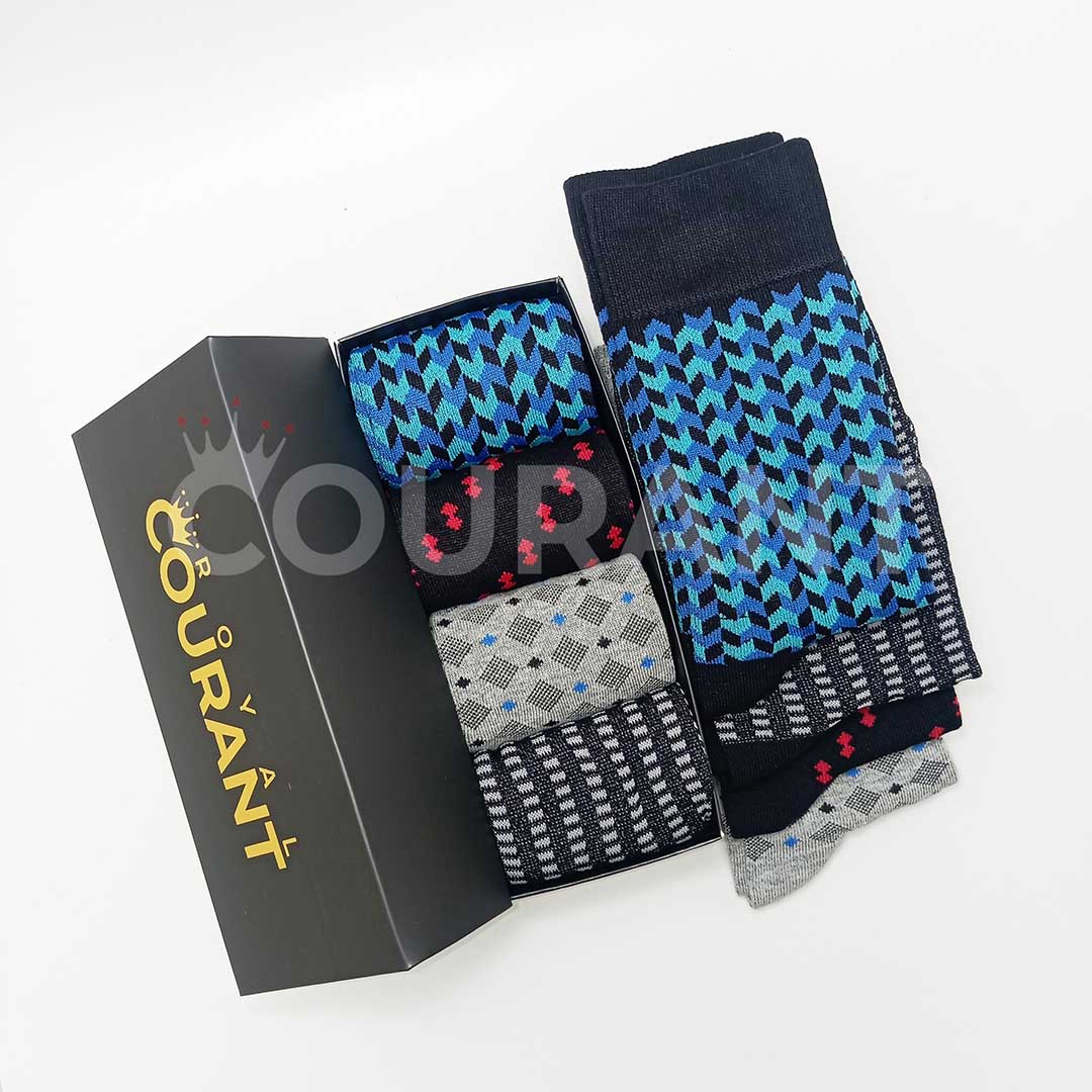 Picture of Luxury Dress Socks crafted precisely pack of 4- High Quality Premium Cotton