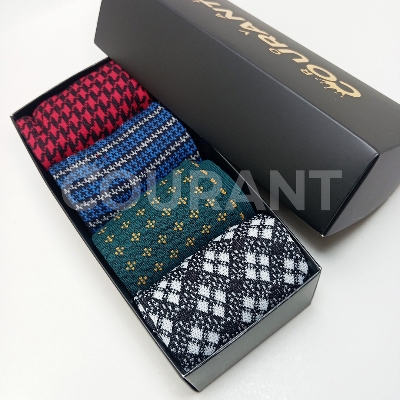Picture of Luxury Dress Socks Eye-catching jacquard design 4 pair pack