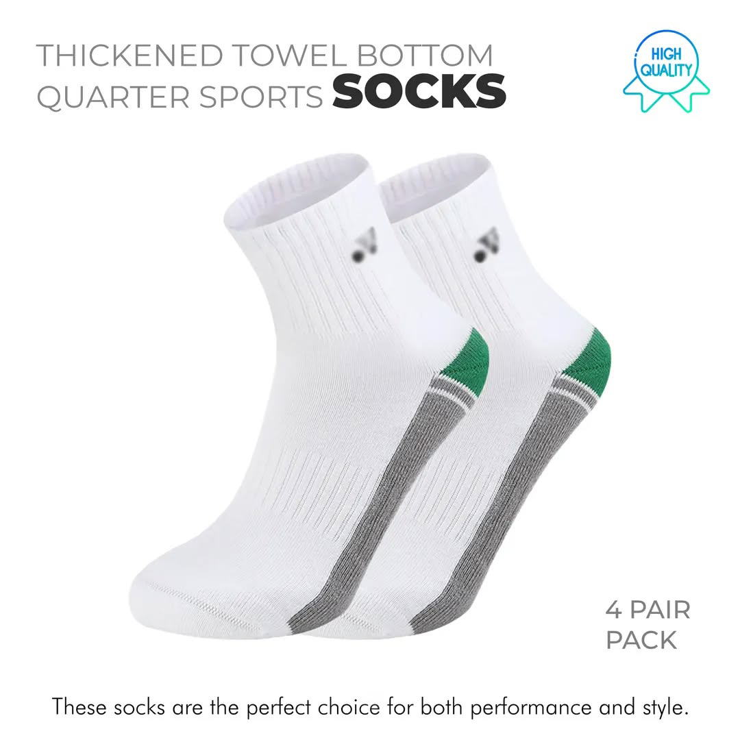 Picture of Thickened Towel Bottom Unisex Cotton Sports Socks- pack of 4