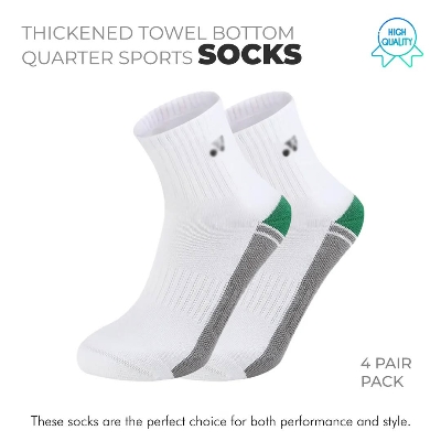 Picture of Thickened Towel Bottom Unisex Cotton Sports Socks- pack of 4