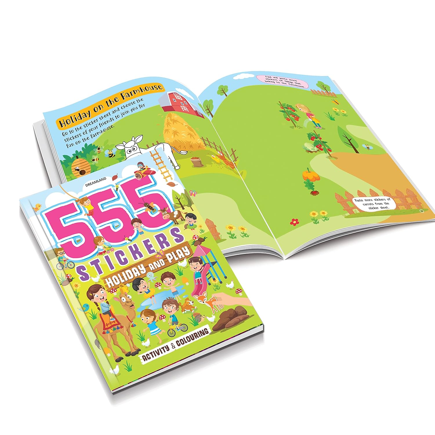 Picture of 555 Stickers, Holiday and Play Activity and Colouring Book (Paperback)