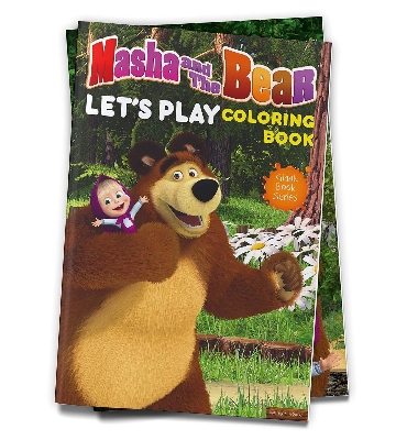 Picture of Masha And The Bear - Let's Play: Giant Coloring Book For Kids Paperback