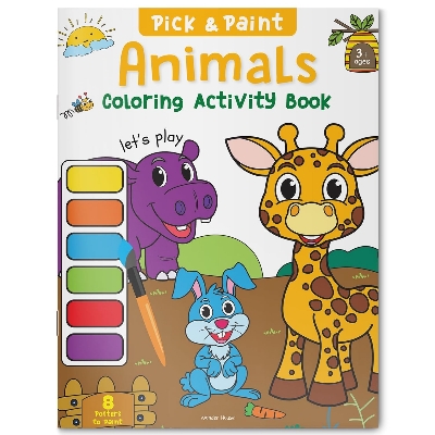 Picture of Animals: Pick and Paint Coloring Activity Book Paperback