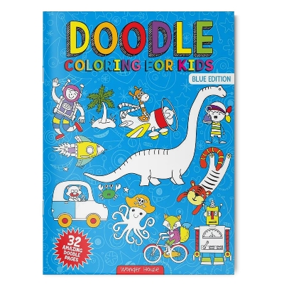 Picture of Doodle Coloring For Kids: Blue Edition Paperback