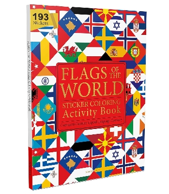 Picture of Flags of the World - Sticker Coloring Activity Book For Children : Continent, Country, Capital, Language and Currency Paperback