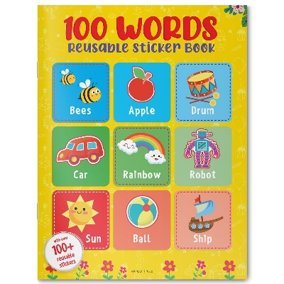 Picture of 100 Words: Reusable Sticker Book Paperback