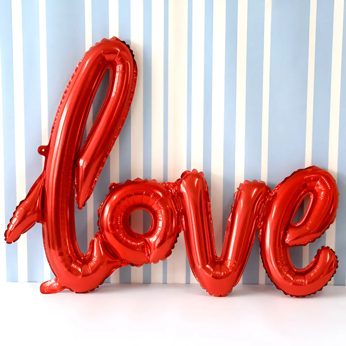 Love Cursive Foil Balloon – 40 Inch Big Size Love Alphabets Letters Foil Balloon for Wedding, Birthday, Anniversary, Valentine’s Day & Romantic Party Decor– (Pack of 1 Set)