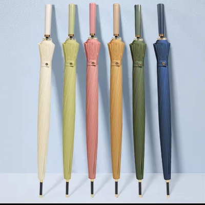 Picture of 24 Ribs Windproof Heavy Duty Umbrella | 24k Retro Umbrella | High Quality Luxury Umbrella | Straight Golf Umbrella Retro Design