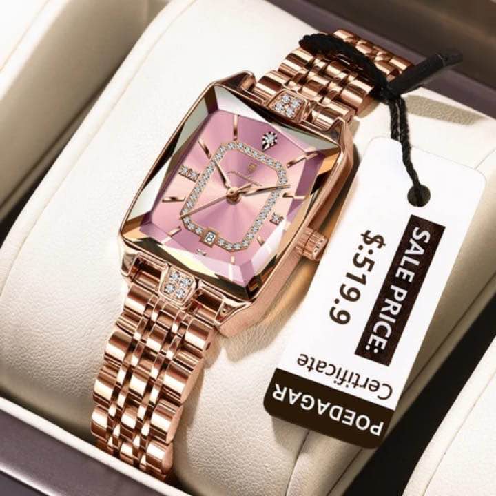 Picture of Poedagar Luxury Rosegold Stainless Steel Wrist Watch For Girls- All Colors | Trendy Watch For Girls
