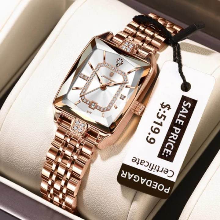 Picture of Poedagar Luxury Rosegold Stainless Steel Wrist Watch For Girls- All Colors | Trendy Watch For Girls