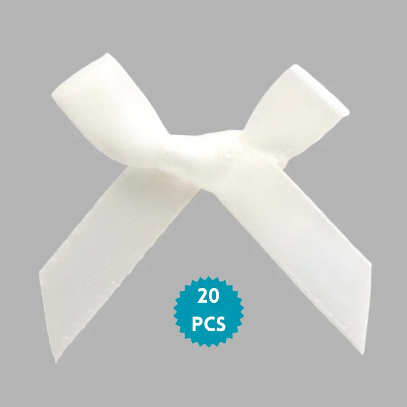 Mini Satin Ribbon Bows- Decorative Small Ribbon Tiny Bows for Gift Wrapping, Scrapbooking, and DYI Crafting (Pack of 20 Pcs)