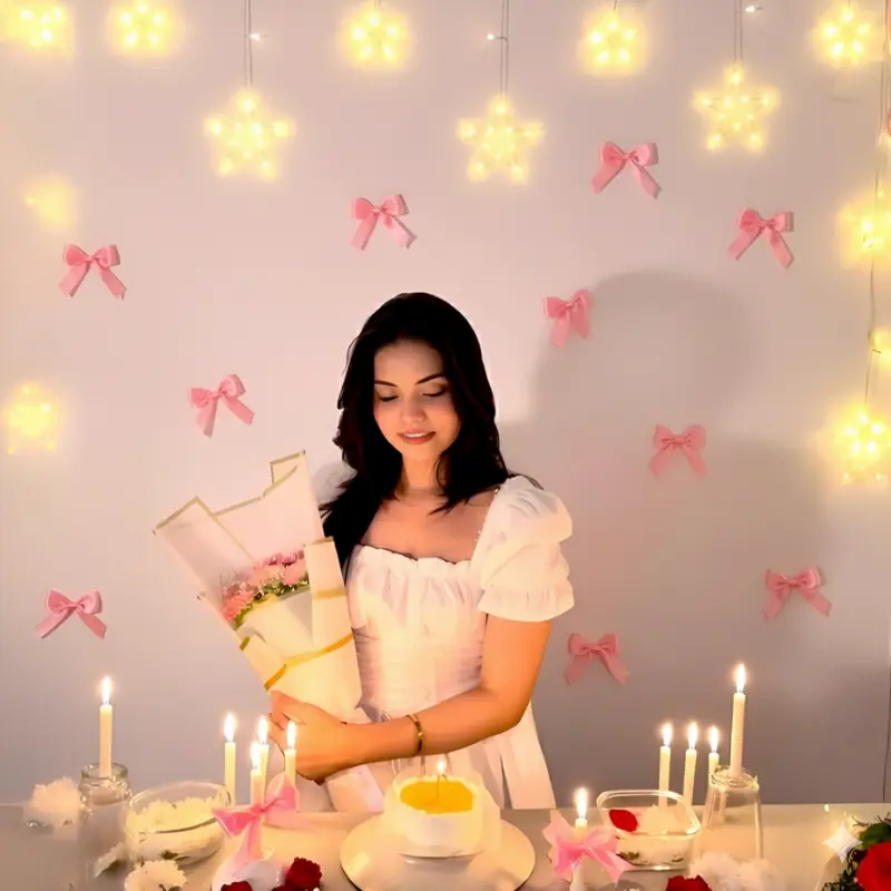 Mini Satin Ribbon Bows- Decorative Small Ribbon Tiny Bows for Gift Wrapping, Scrapbooking, and DYI Crafting (Pack of 20 Pcs)