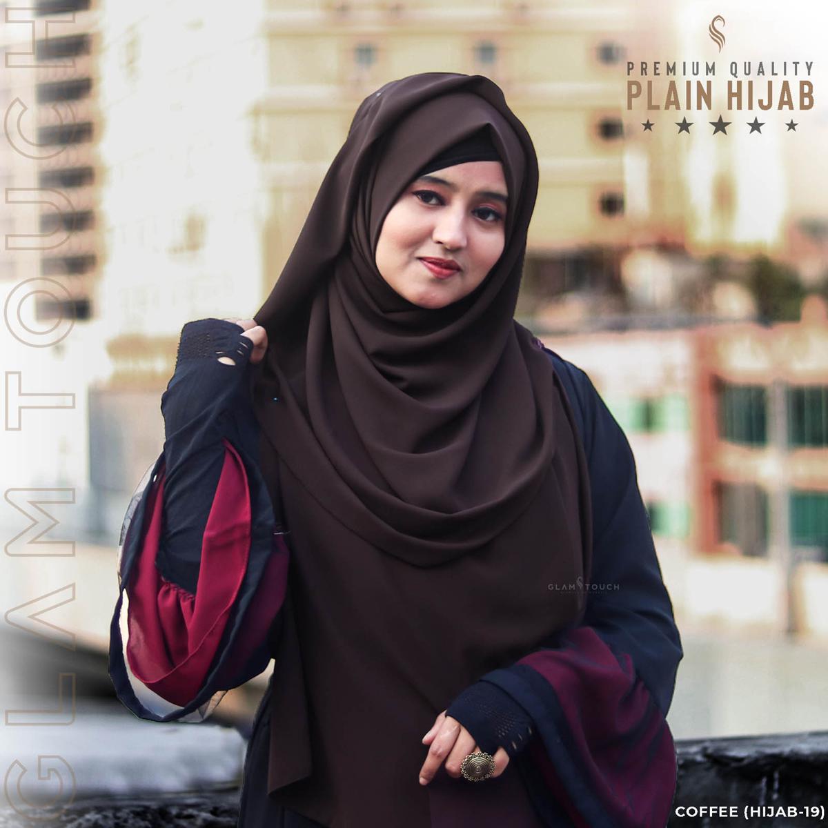 Picture of Glam Touch - Premium Quality Full Coverage (80x30) Diamond Georgette Hijab