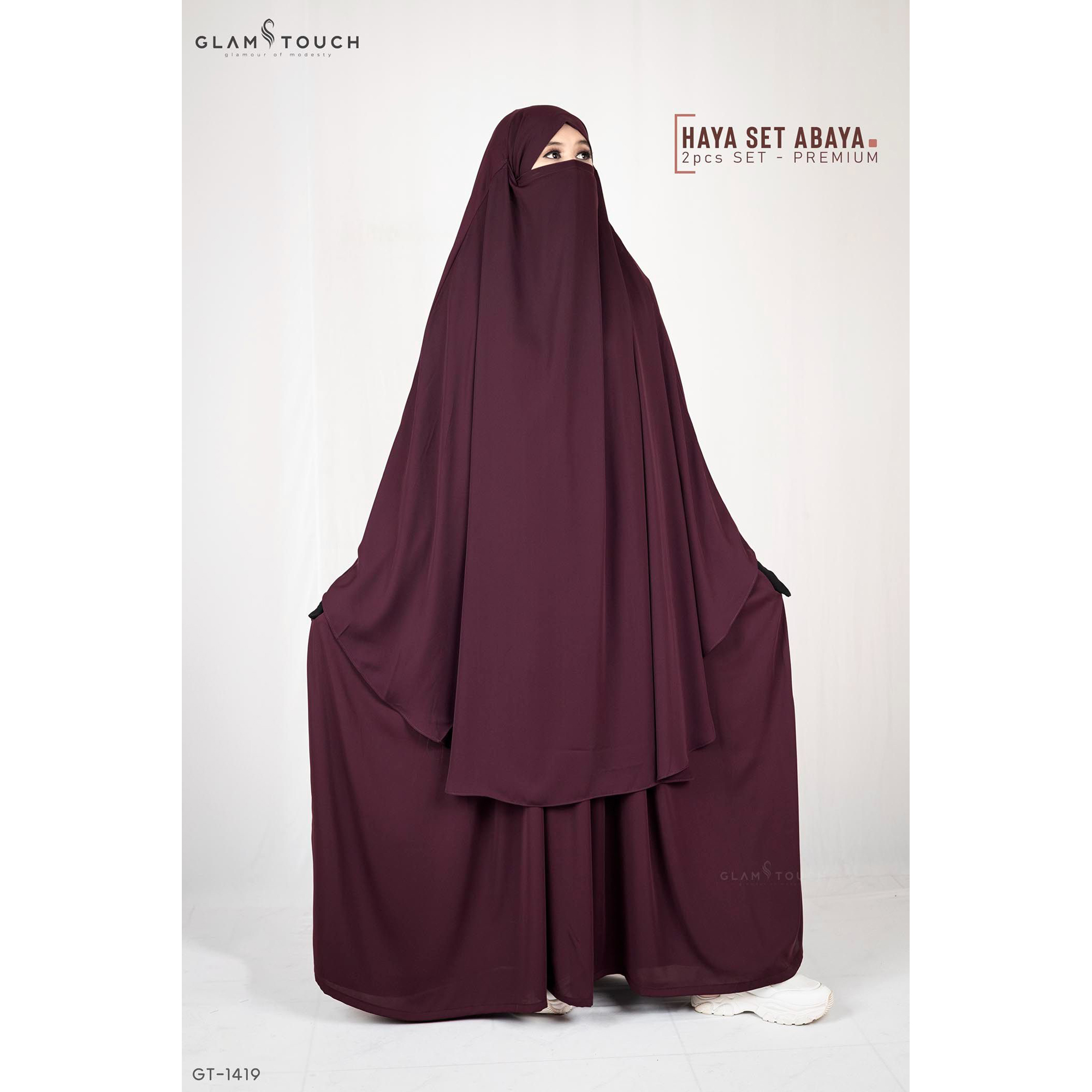 Picture of Glam Touch- Haya 2 Part Premium Set Abaya