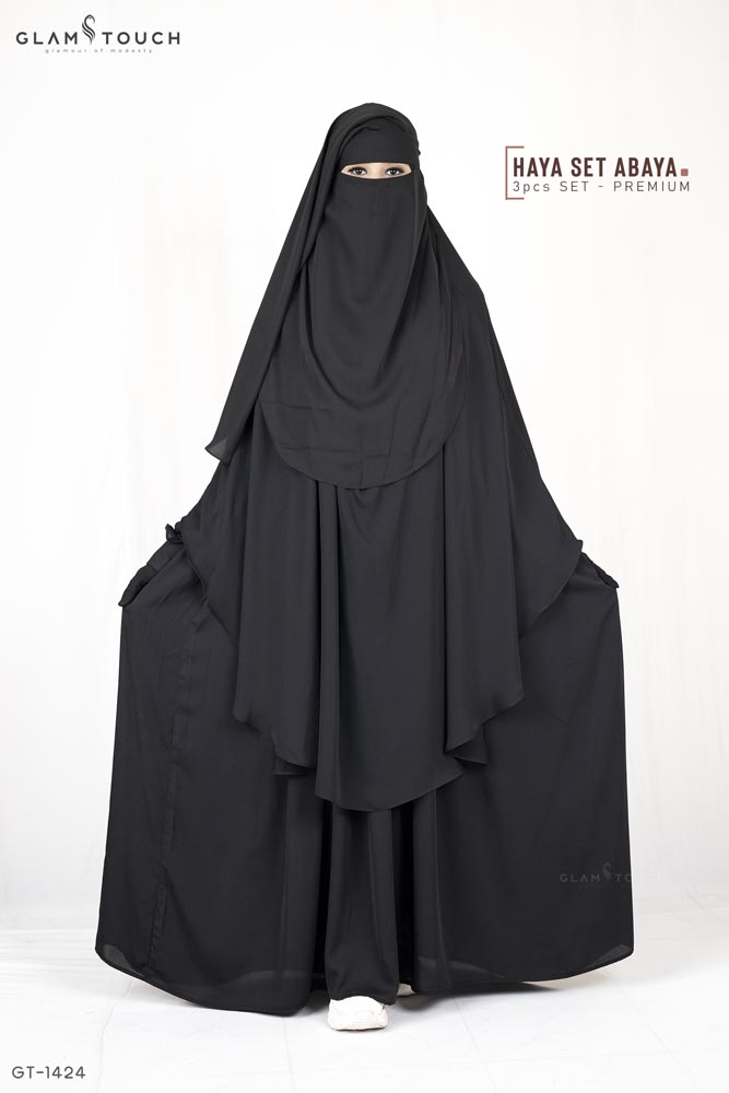 Picture of Glam Touch- Haya 3 Part Premium Set Abaya