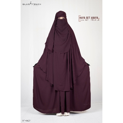 Picture of Glam Touch- Haya 3 Part Premium Set Abaya