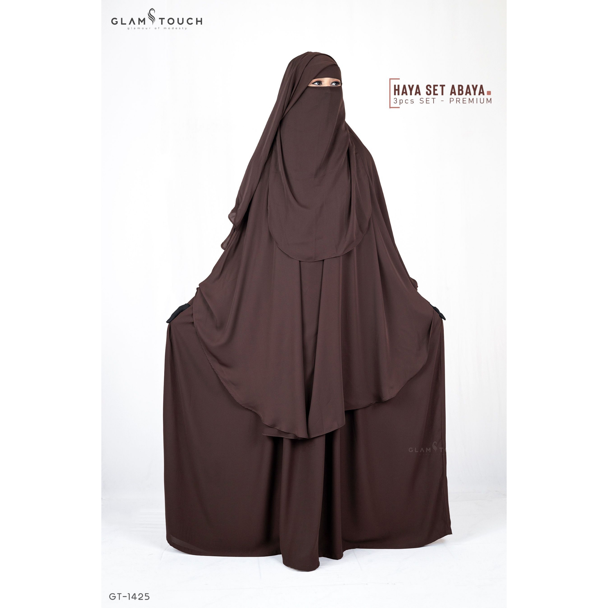 Picture of Glam Touch- Haya 3 Part Premium Set Abaya